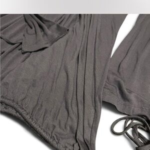 Grunge/Biker Saint Grace Long Sleeve Shirt with Ruffles